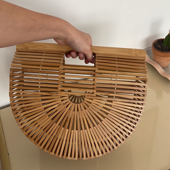 Cult Gaia Bamboo Ark Bag in Natural Brown - Picture 2 of 11